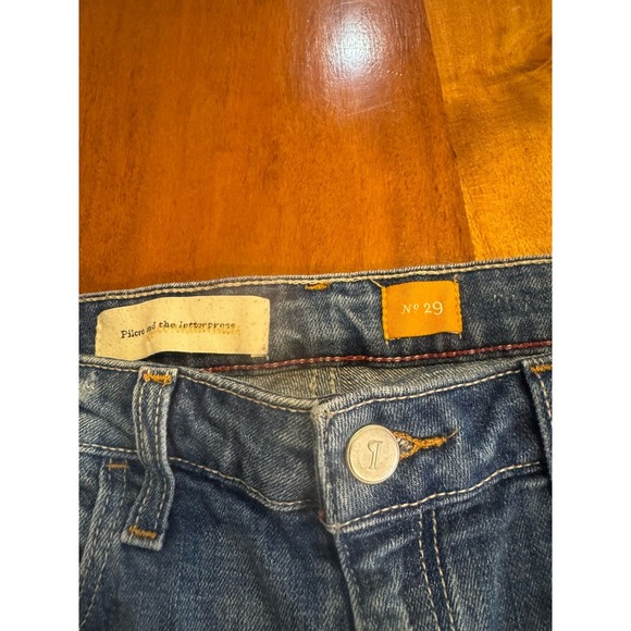Pilcro And The Letterpress Shorts 29 Boyfriend Blue Denim Jean Stretch‎ - Picture 2 of 4
